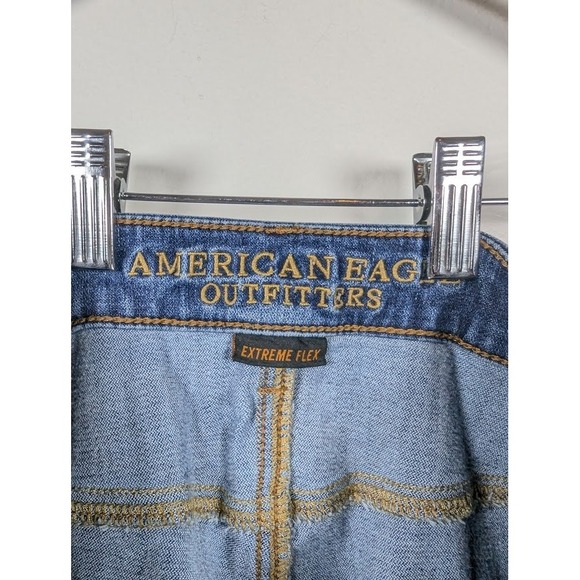 American Eagle Original bootcut Jeans 34x29 Extreme Flex Medium Wash Straight - Picture 8 of 9